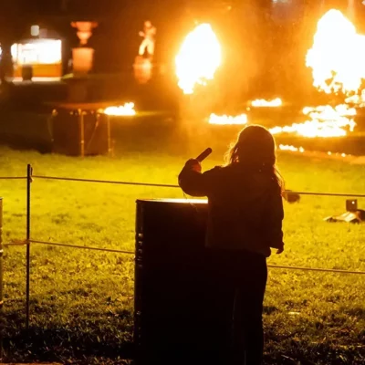 Poulpo Studio - Projection de flammes pour l'évènement Lumières en Seine