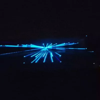 Concepts show - Projection laser - spider bleu