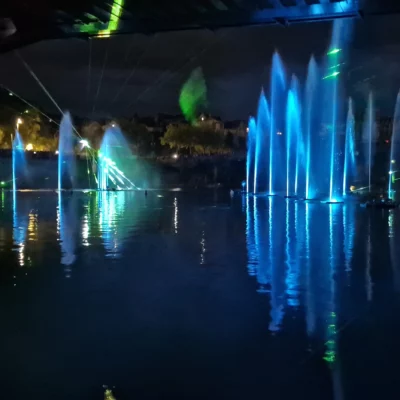 Palais des eaux tournés autour des teintes bleues