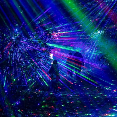 Laserworld lors de l'évènement Lumières en Seine au parc national de Saint-Cloud